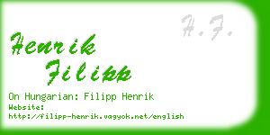 henrik filipp business card